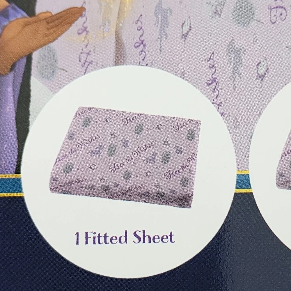 Disney Four Piece Full Sheet Set Fitted/Full Sheets Two Pillows Cases Microfiber